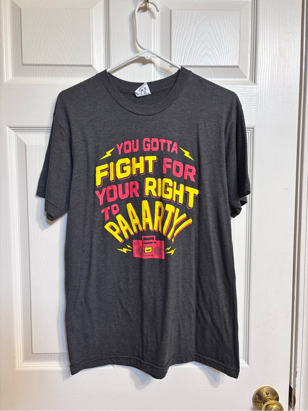 Vintage Charlie Hustle Graphic Tee “You Gotta Fight For Your Right to Party”